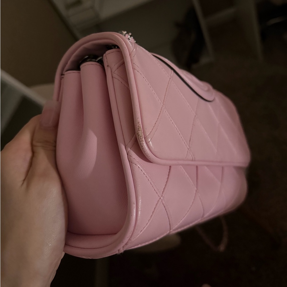 Tory Burch Pink Plie Fleming Shoulder Bag - Picture 10 of 12
